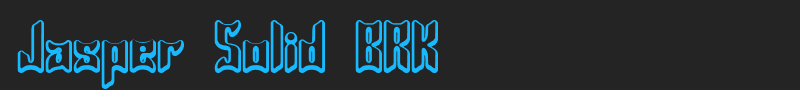 Jasper Solid BRK font